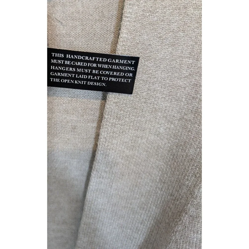 Vila Milano Womens Cardigan Sweater Open Front Knit Heather Mocha Medium